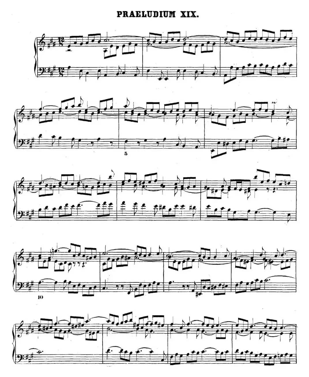 巴赫《平均律钢琴曲集·第二卷》之前奏曲（NO.19）