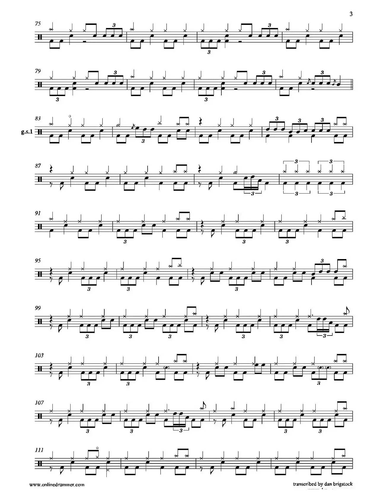 Where Eagles Dare（鼓谱）