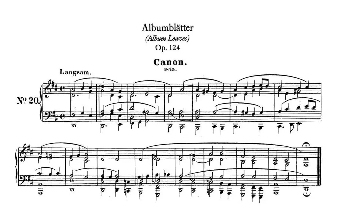 Albumblätter Op.124（纪念册页）（No.20）