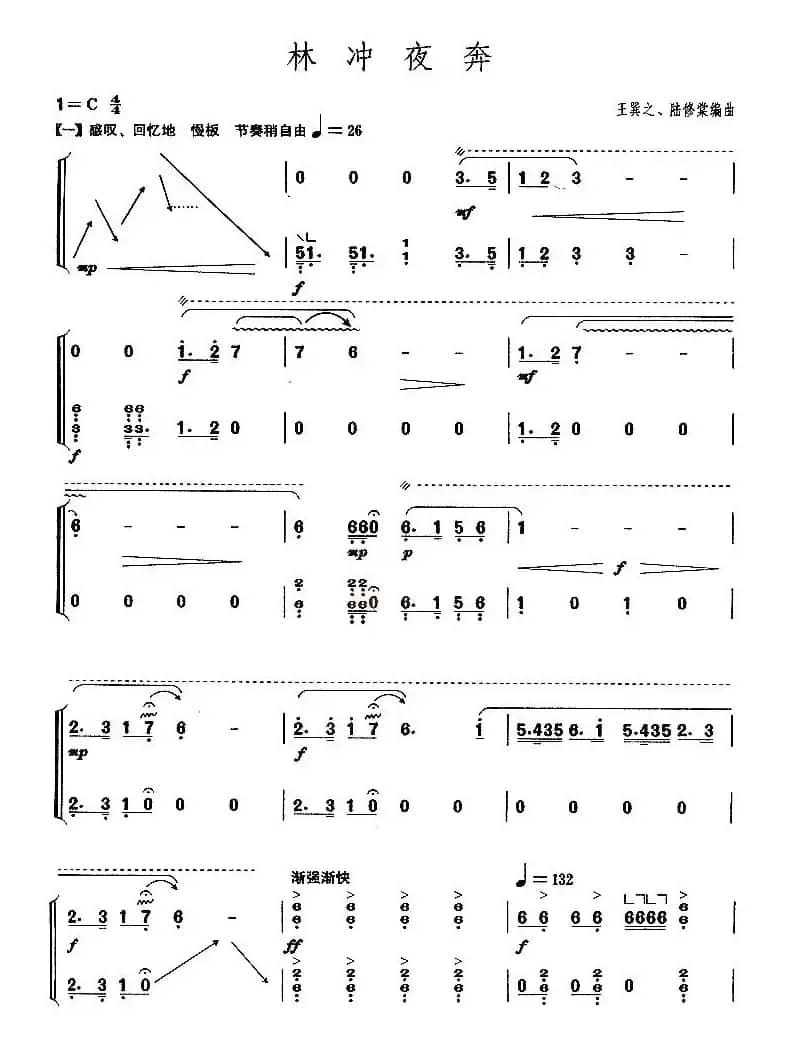 林冲夜奔（【上海筝会】考级十级曲目）