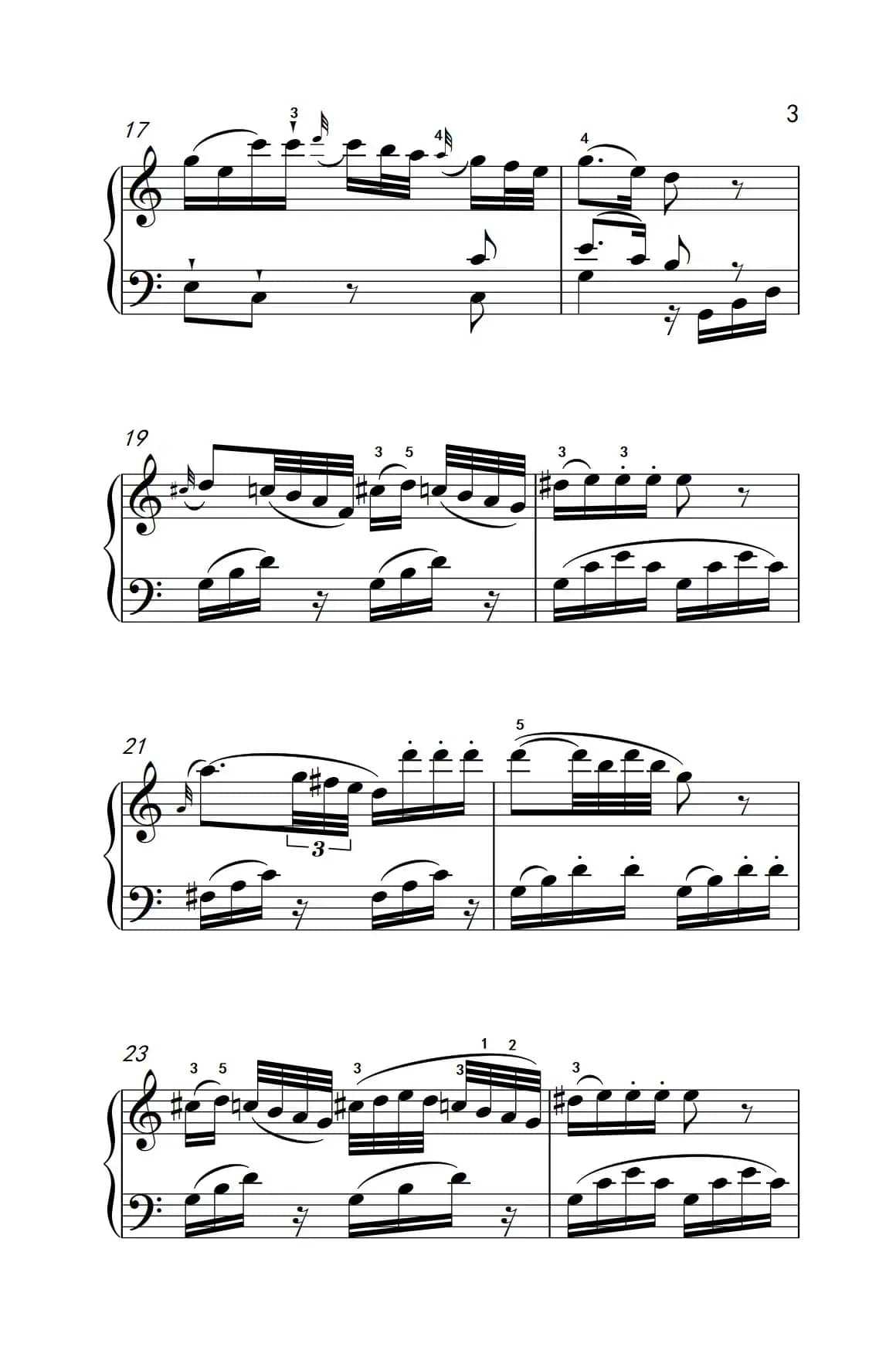 第八级1.C大调奏鸣曲 第一乐章 K.330（中央音乐学院 钢琴（业余）考级教程 7-9级）