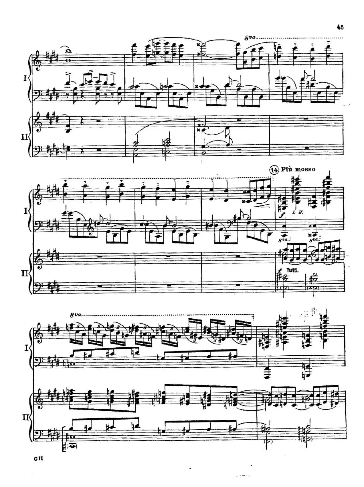 F大调爵士钢琴协奏曲（美版双钢琴原谱 P41—50）