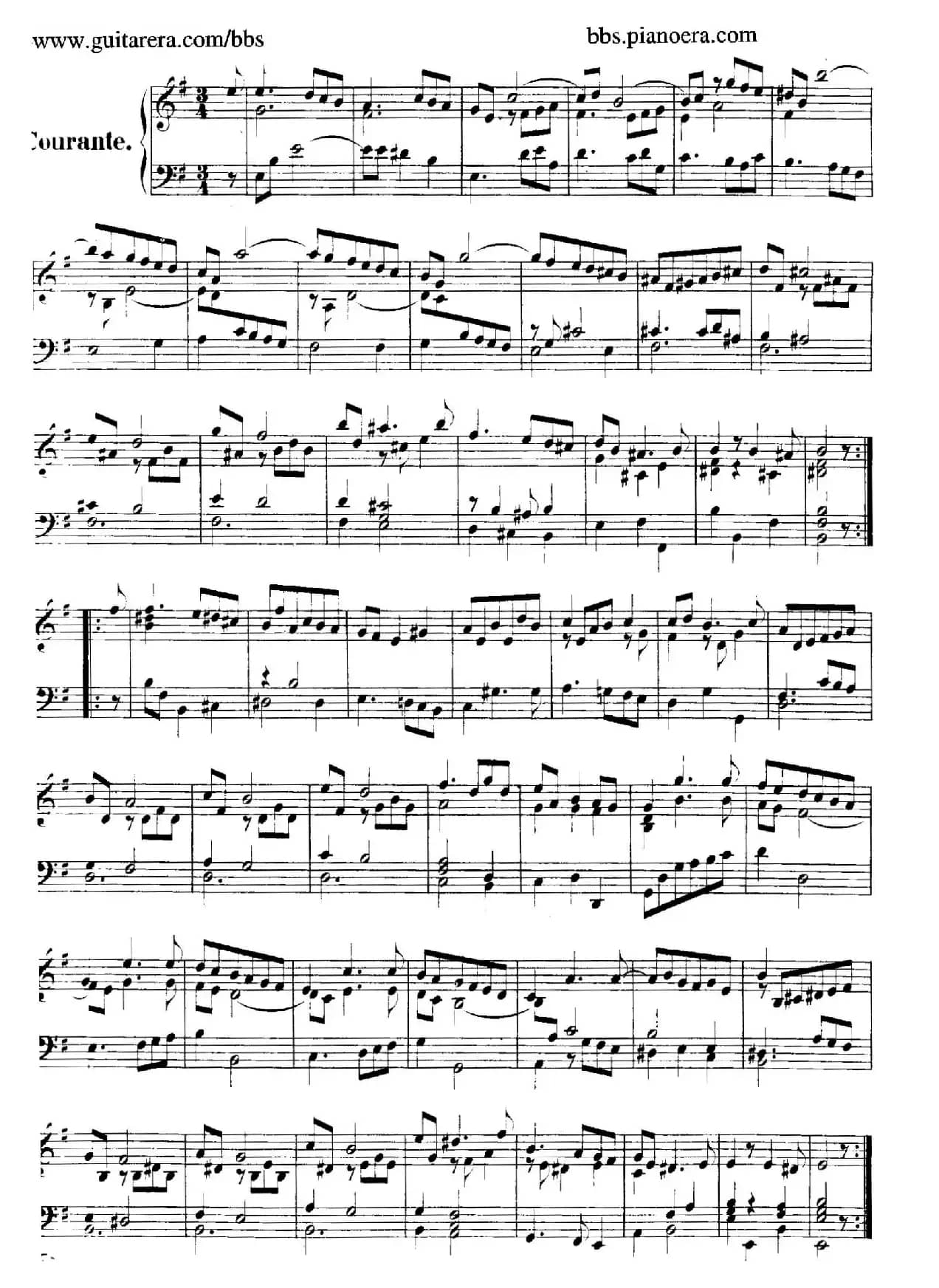 Suite No.4 in e Minor HWV 429（e小调第四组曲）