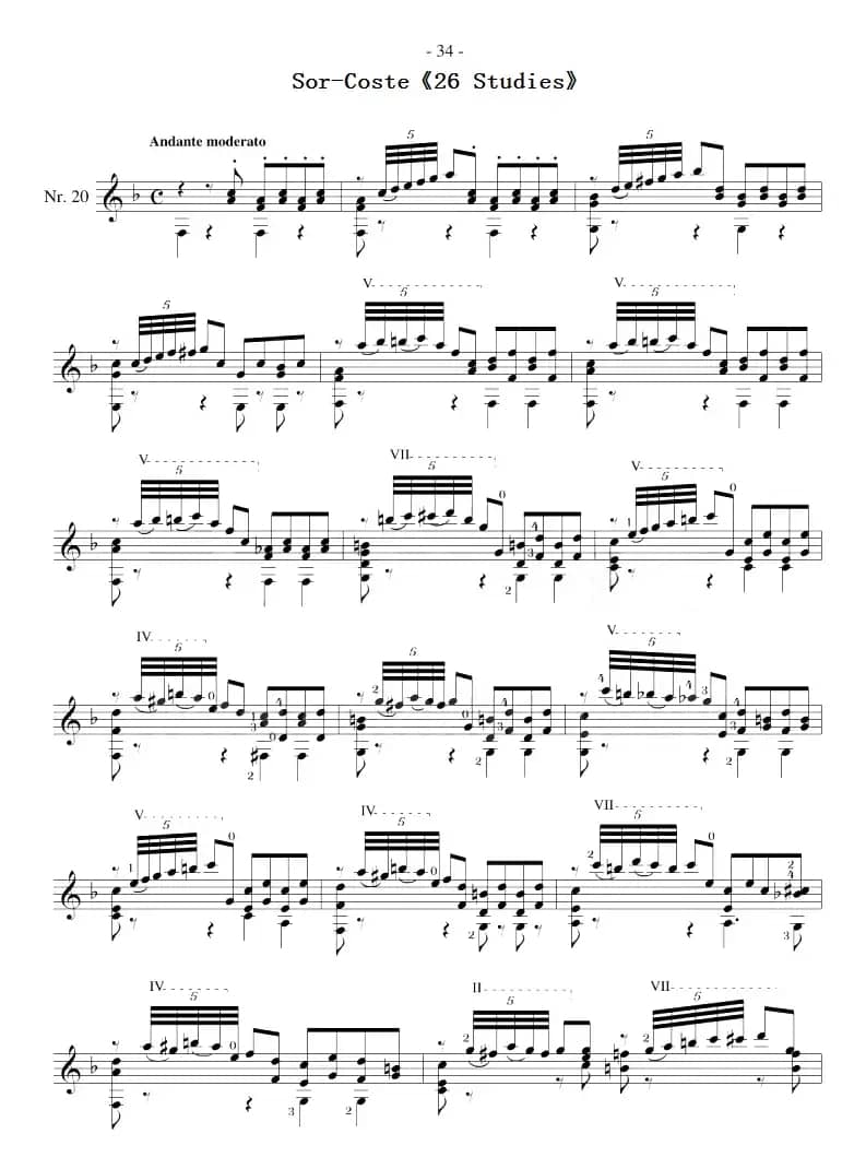Sor-Coste《26 Studies》（STUDY 20）