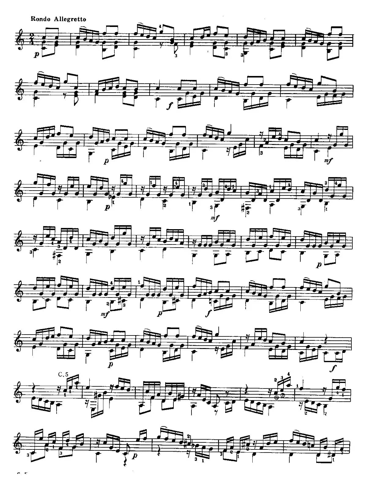 小奏鸣曲（古典吉他独奏）