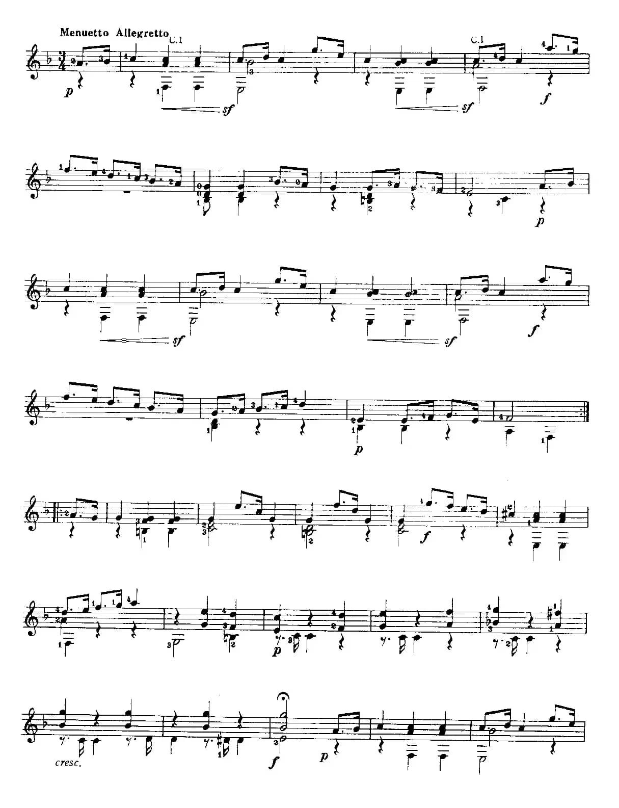 小奏鸣曲（古典吉他独奏）