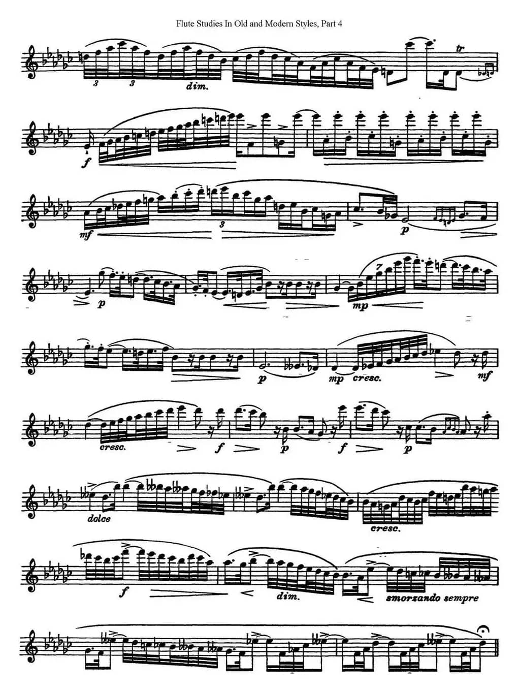 斯勒新老风格长笛练习重奏曲（第四部分）（NO.13）