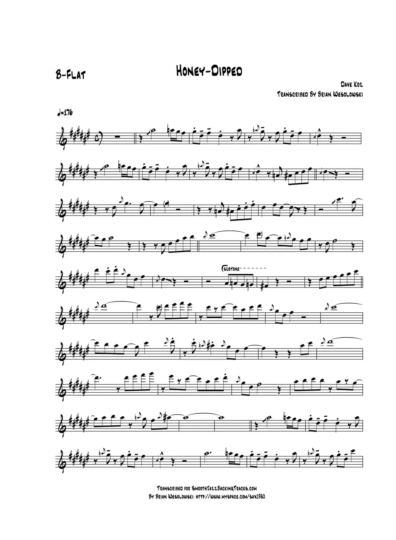 Honey Dipped（B-FLAT）