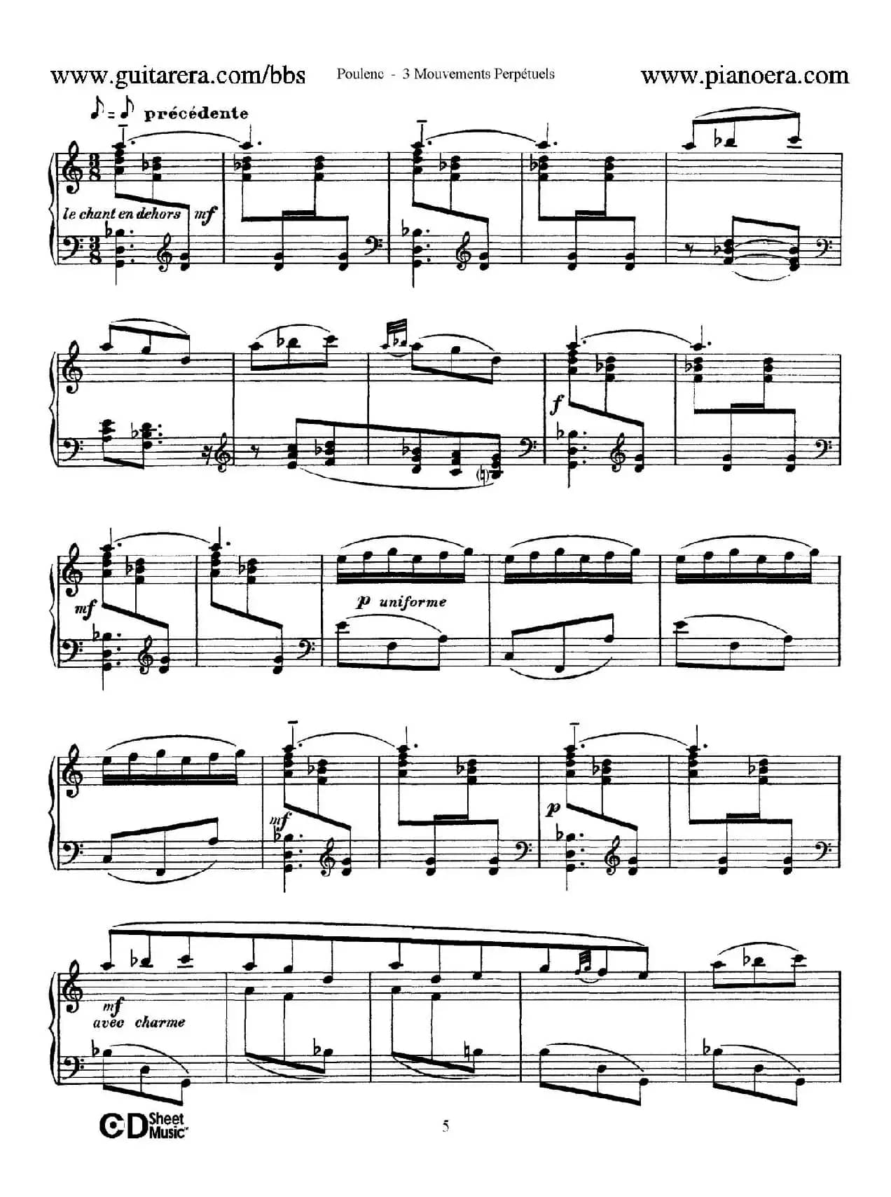 Trois Mouvements Perpetuel（3首无穷动·3）