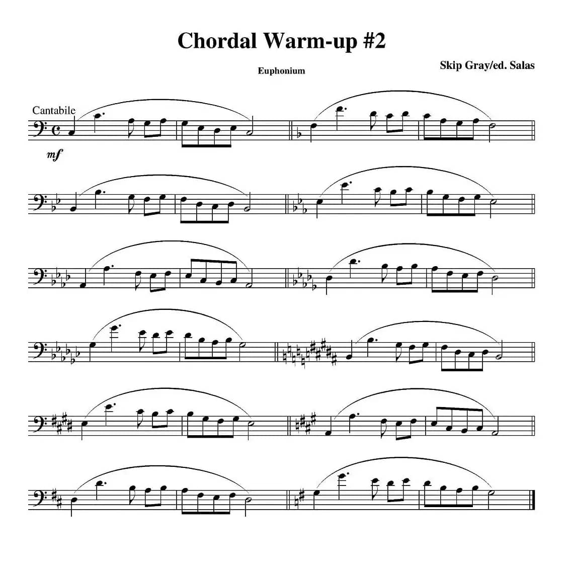 Chordal Warm-up  - Euphonium（大号练习教材选曲）