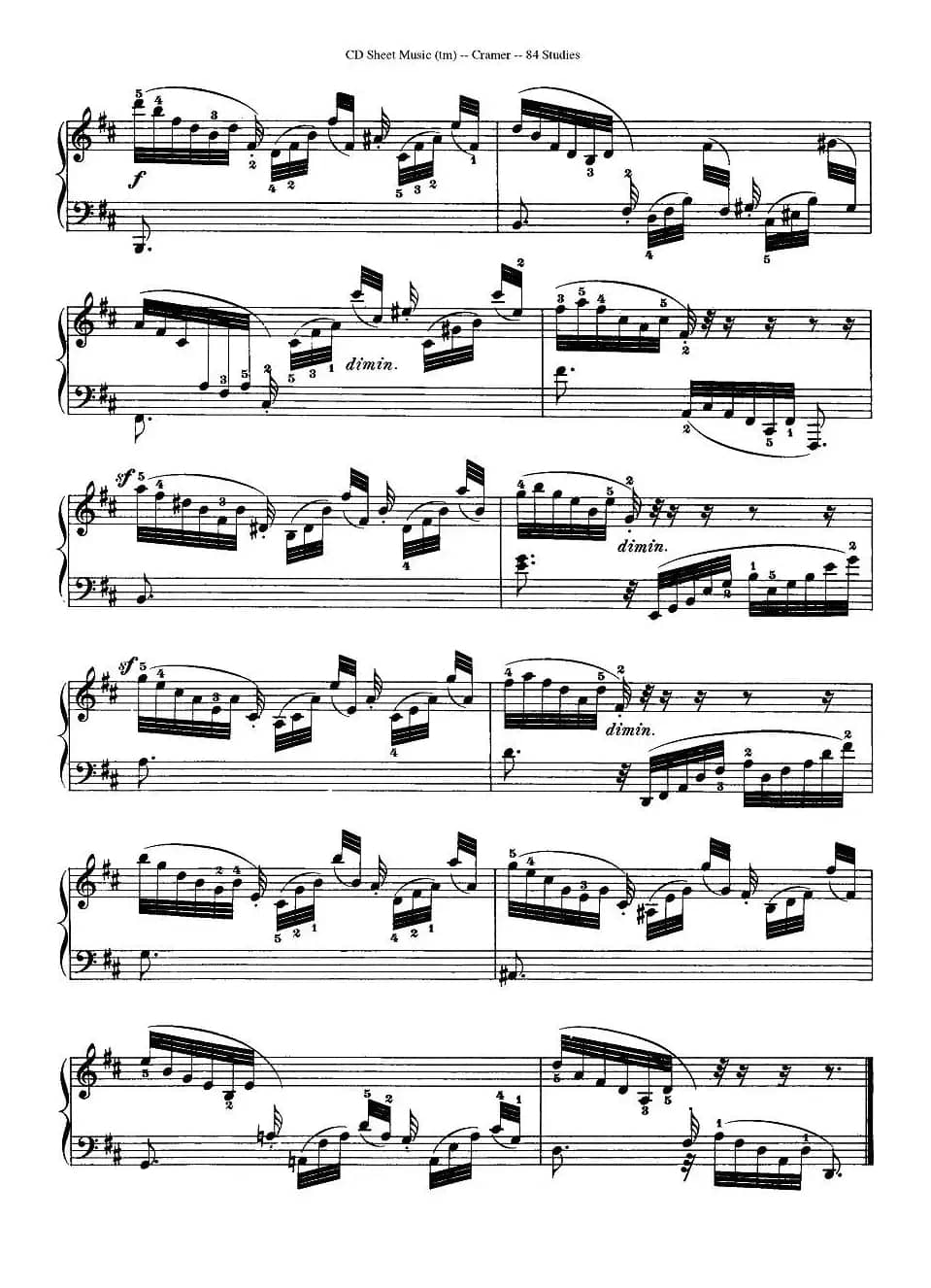 Cramer - 84 exercices（31—35）（克拉莫84首钢琴练习曲）