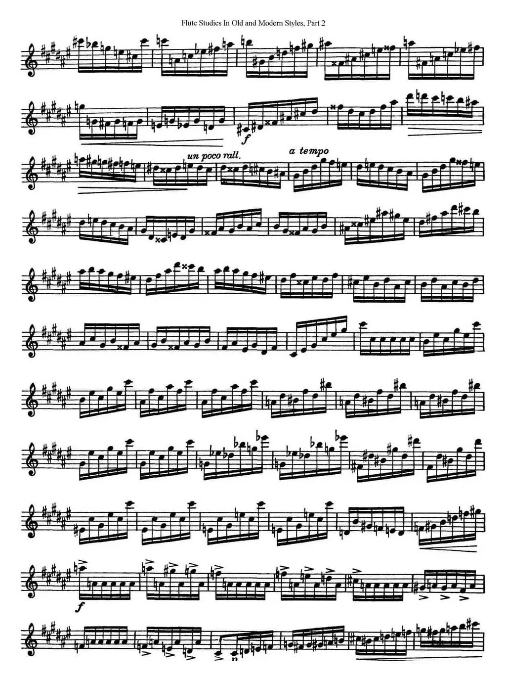 斯勒新老风格长笛练习重奏曲（第二部分）（NO.34）