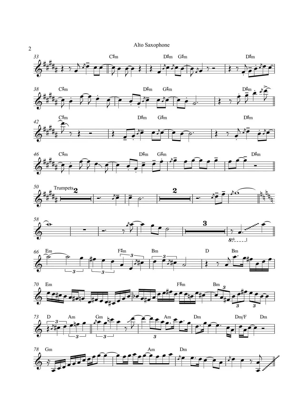 Move On Up（中音萨克斯）