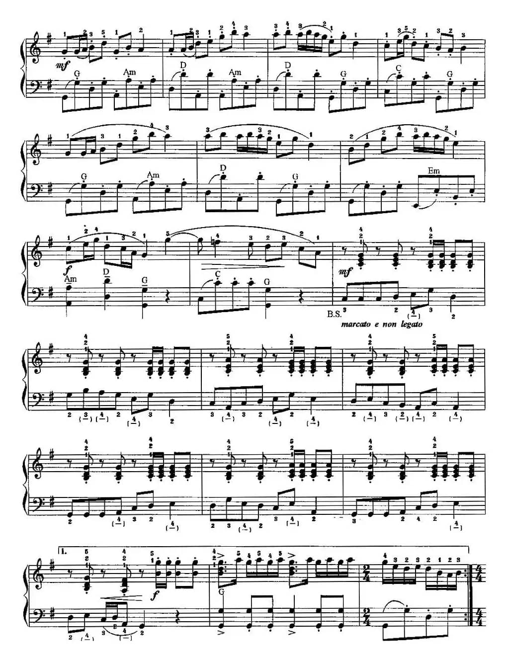 中国民歌手风琴曲集：58、花好月圆