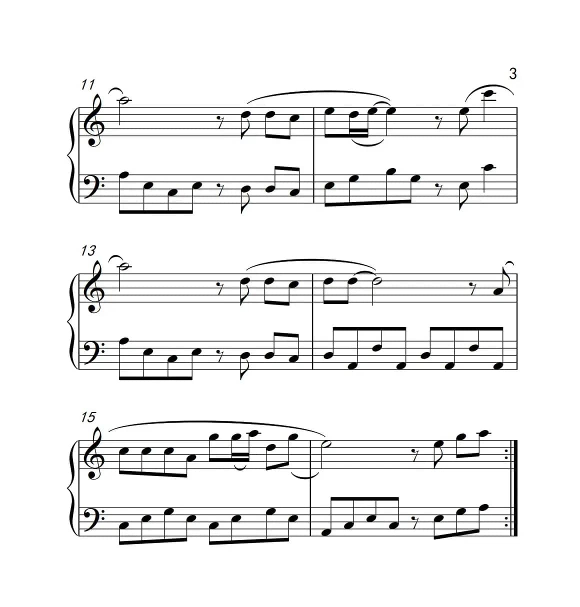 等爱的玫瑰（《弹吧音教》制谱版）