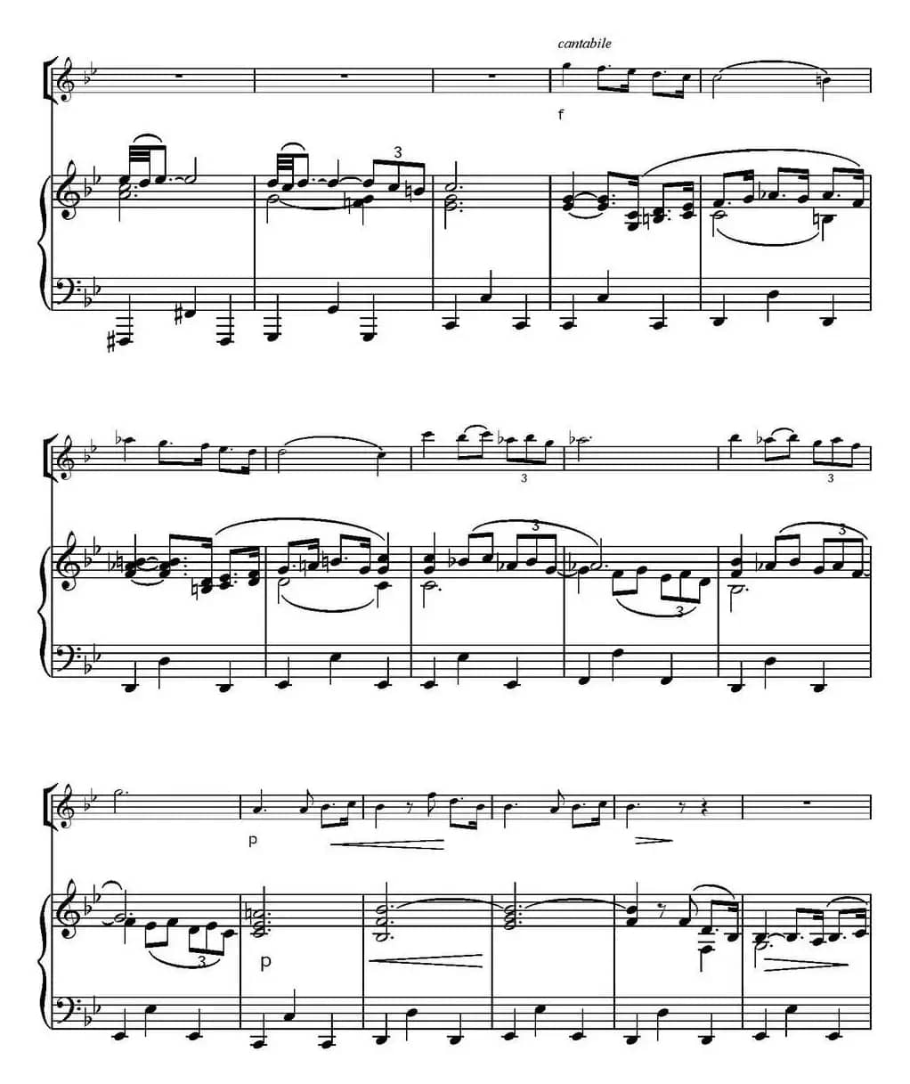 Adagio（G小调柔板、小提琴+钢琴伴奏）