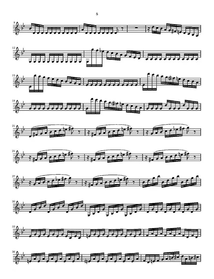 维瓦尔第“四季套曲”之夏（第二小提琴谱）