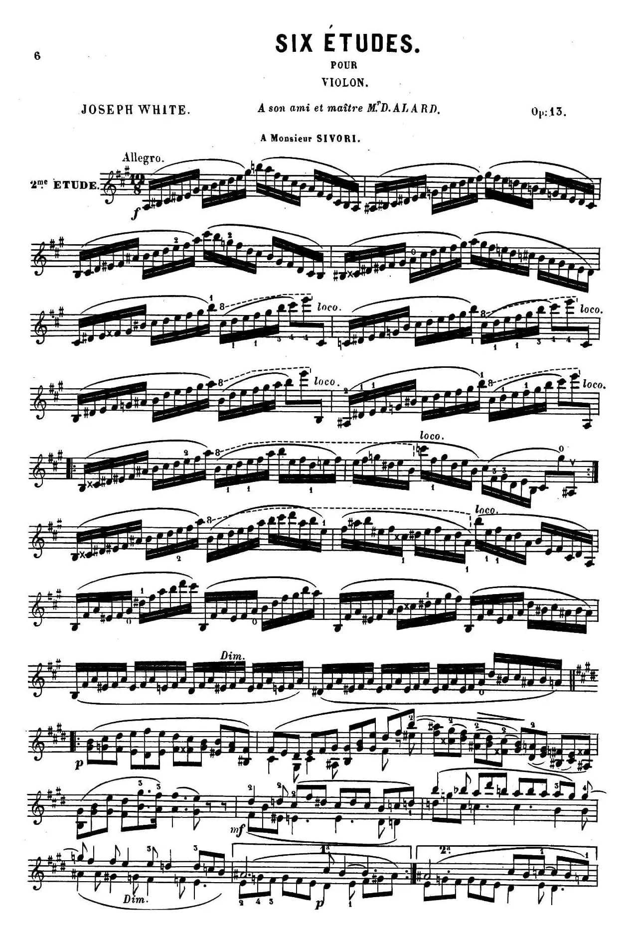 6首高级小提琴练习曲 Op.13（2）