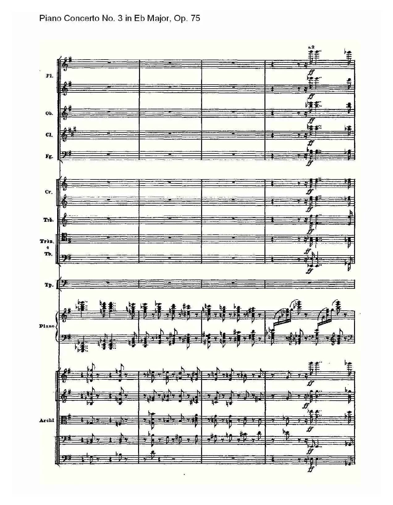 Piano Concerto No.3 in Eb Major,Op.75（Eb大调第三钢琴协奏曲）