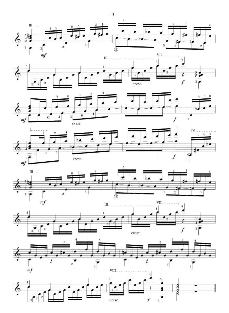 Mauro Giuliani《12 Studies,Op.48》（STUDY 13）