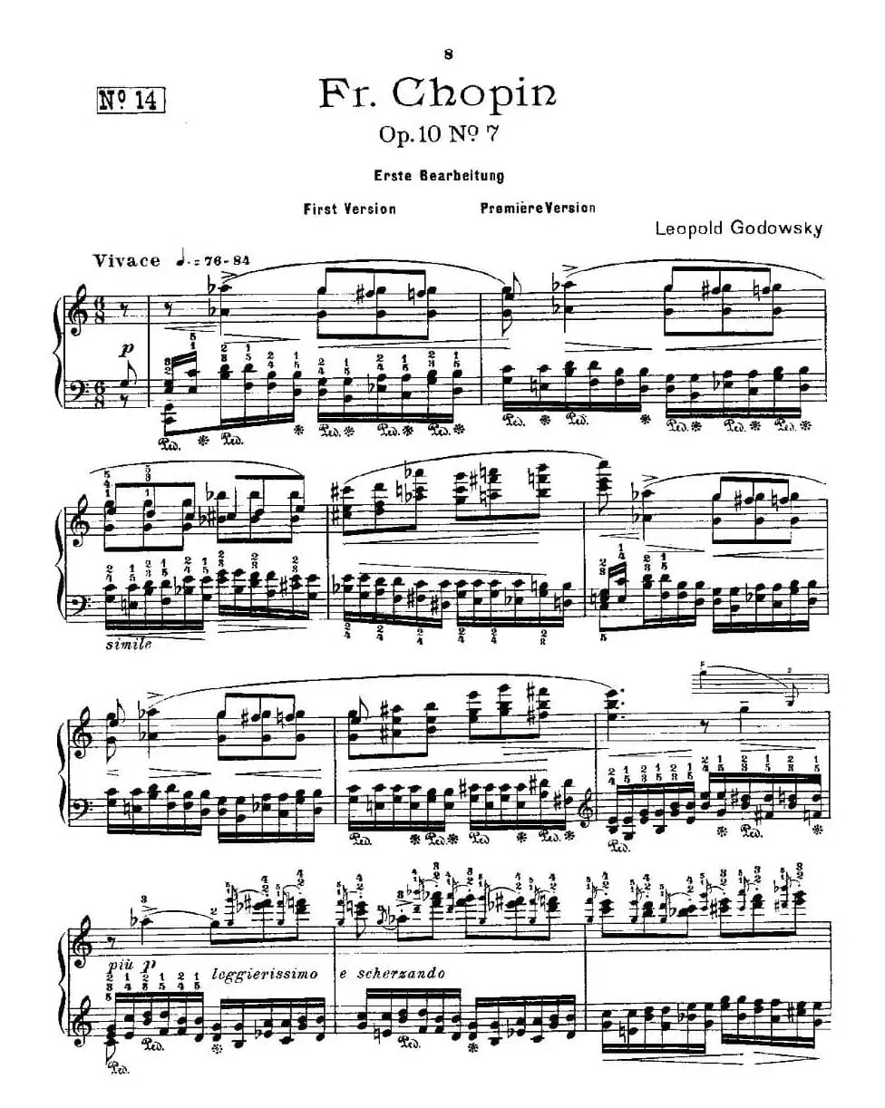 肖邦《练习曲》Fr.Chopin Op.10 No7-1