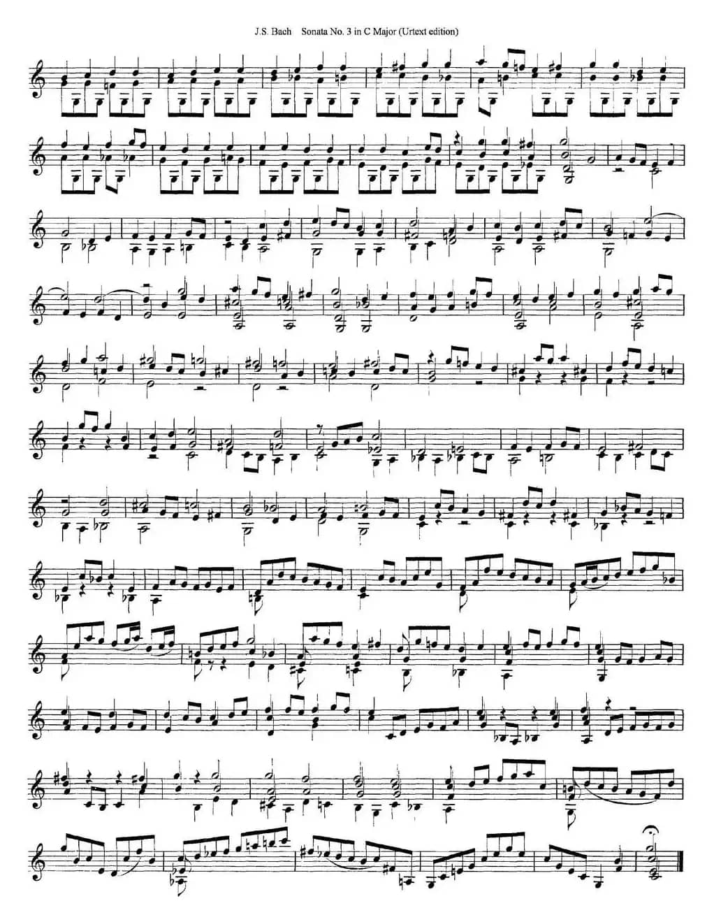 6 Violin Sonatas and Partitas 5.Sonata No.3 in C Major（Urtext edition）