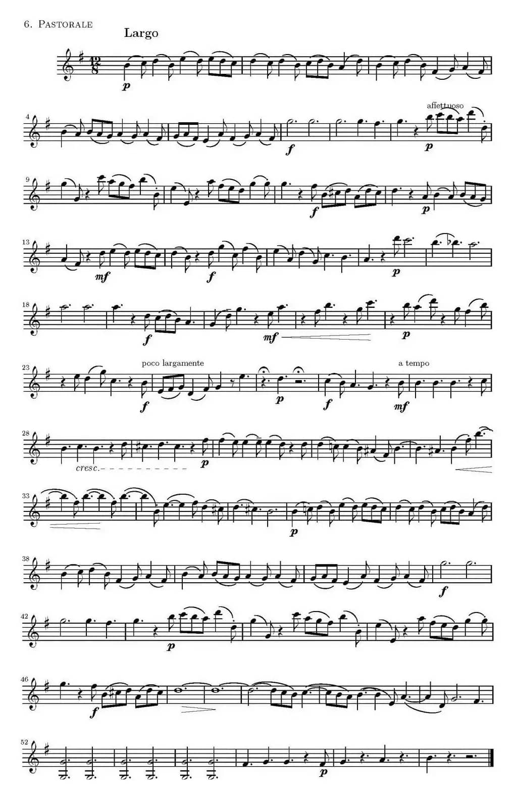 Op.6 VIII. Concerto Grosso（大协奏曲）（四重奏第一小提琴分谱）