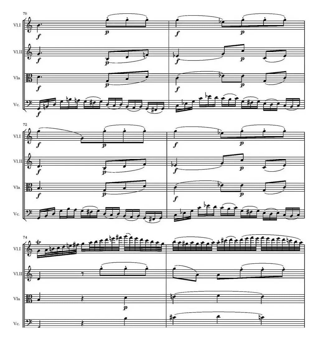 String Quartet KV.387（G大调弦乐四重奏）