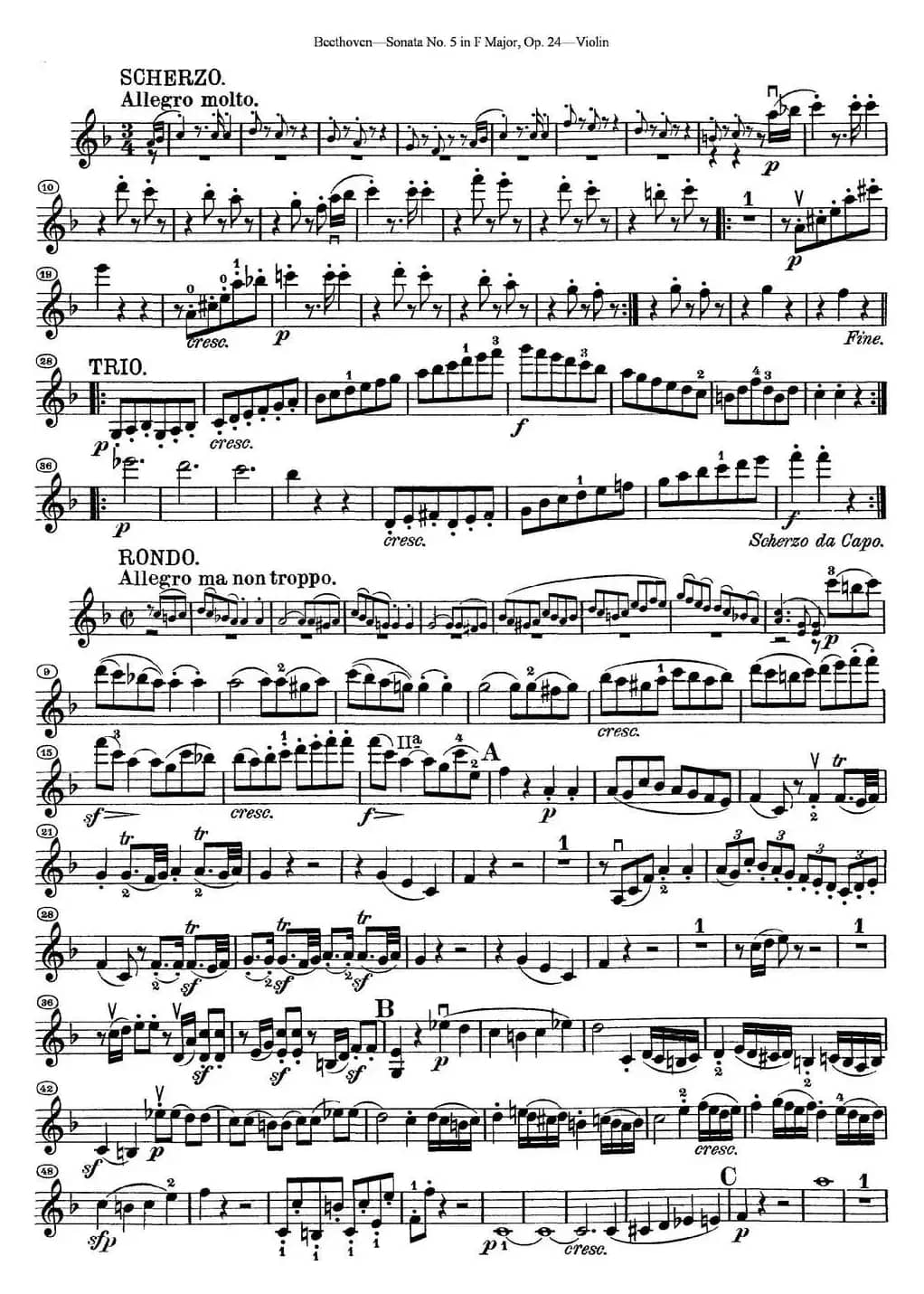 Violin Sonata No.5 in F Major Op.24