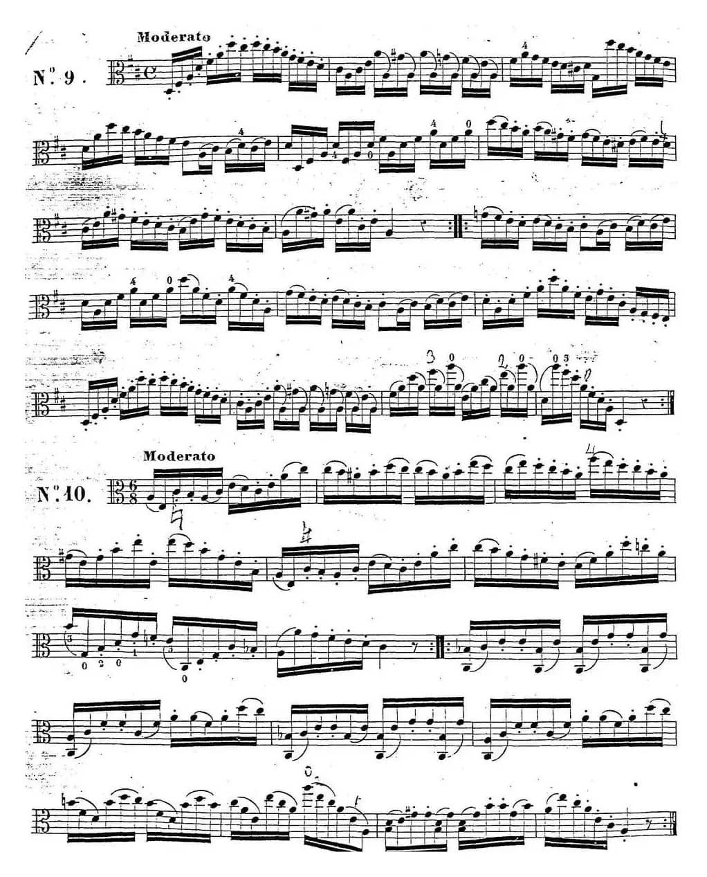 卡瓦利尼《中提琴演奏教程》练习曲