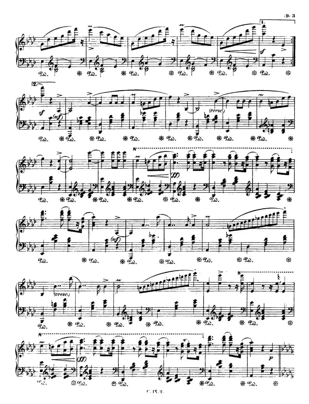 Valse brillante Op34 No1（降A大调华丽圆舞曲Op.34-1 ）