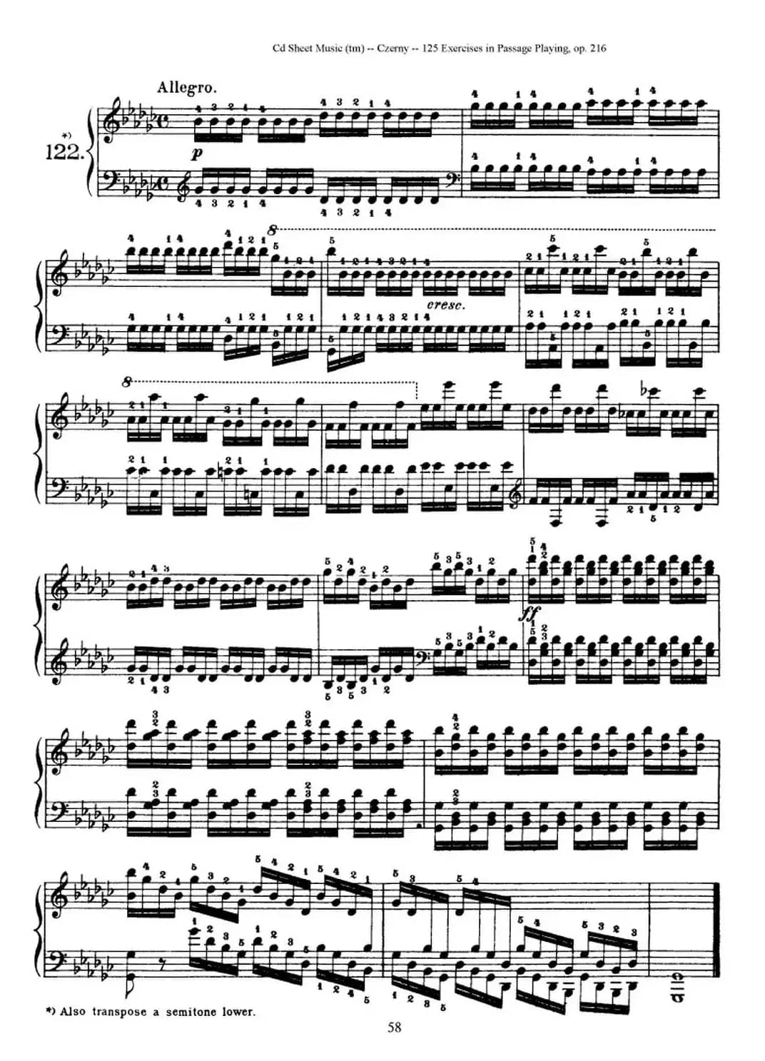 125 Exercises in Passage Playing Op.261（车尔尼125首钢琴短乐句练习曲（112——125））