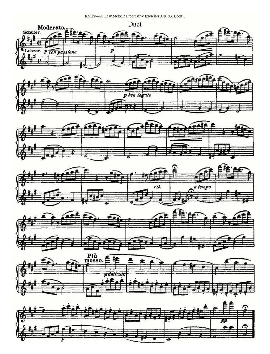 柯勒练习曲作品93号（一）