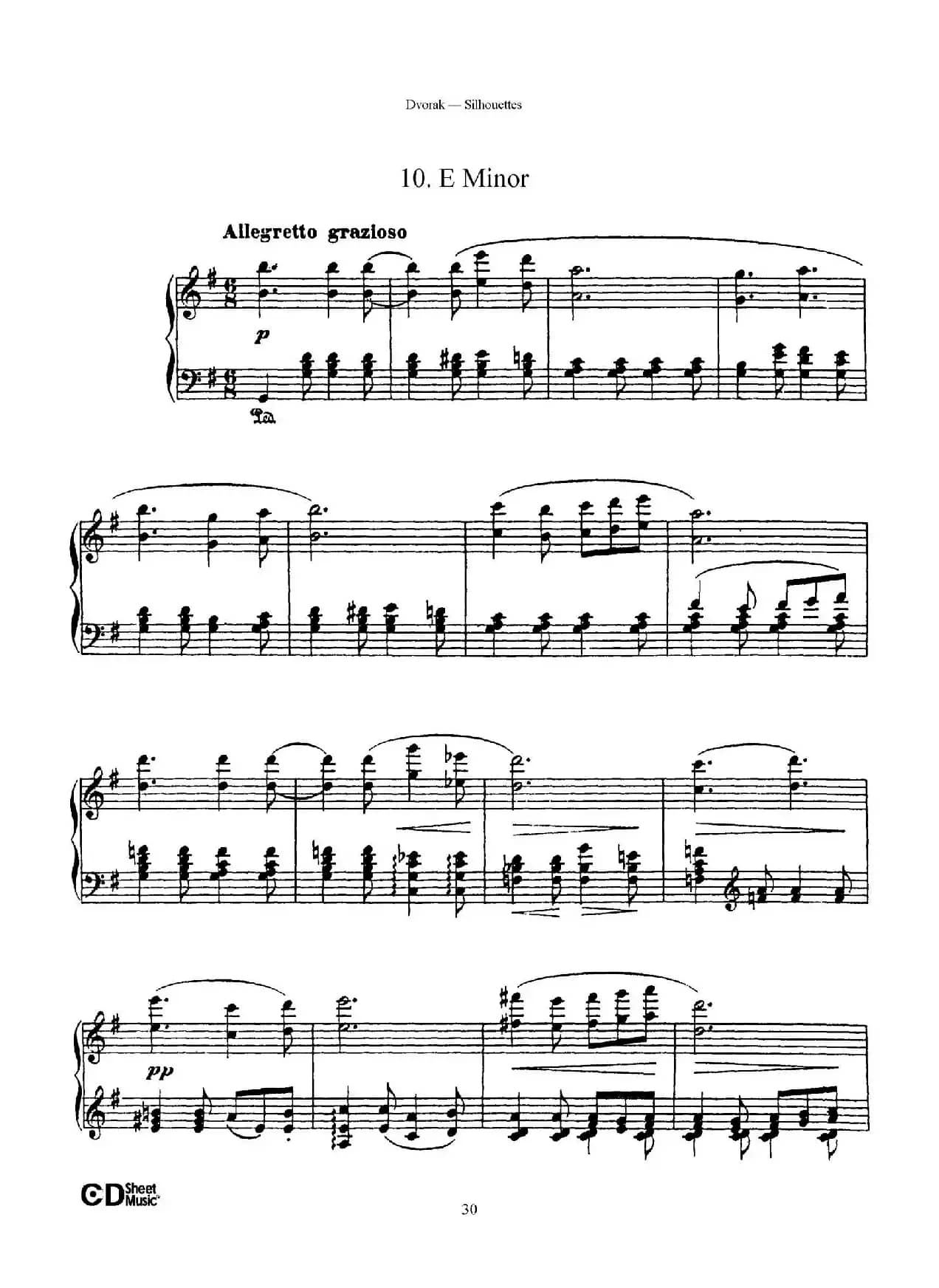 12 Silhouettes Op.8（12首剪影·10）