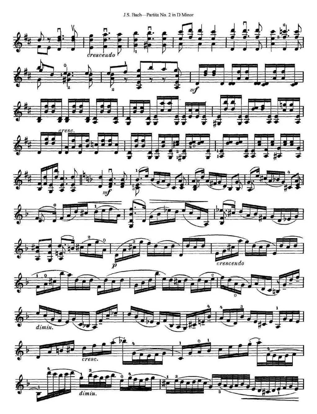 6 Violin Sonatas and Partitas 4.Partita No.2 in D Minor
