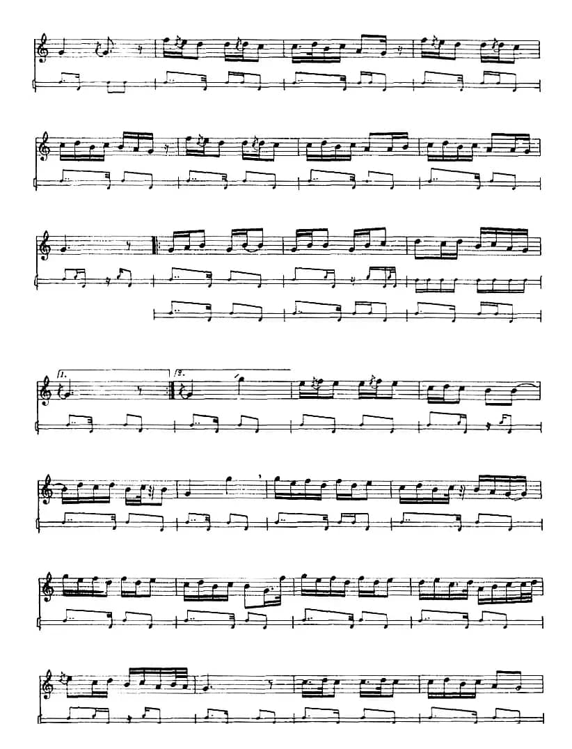 十二木卡姆：Ⅵ 乌扎勒木卡姆 298——308（主旋律谱）