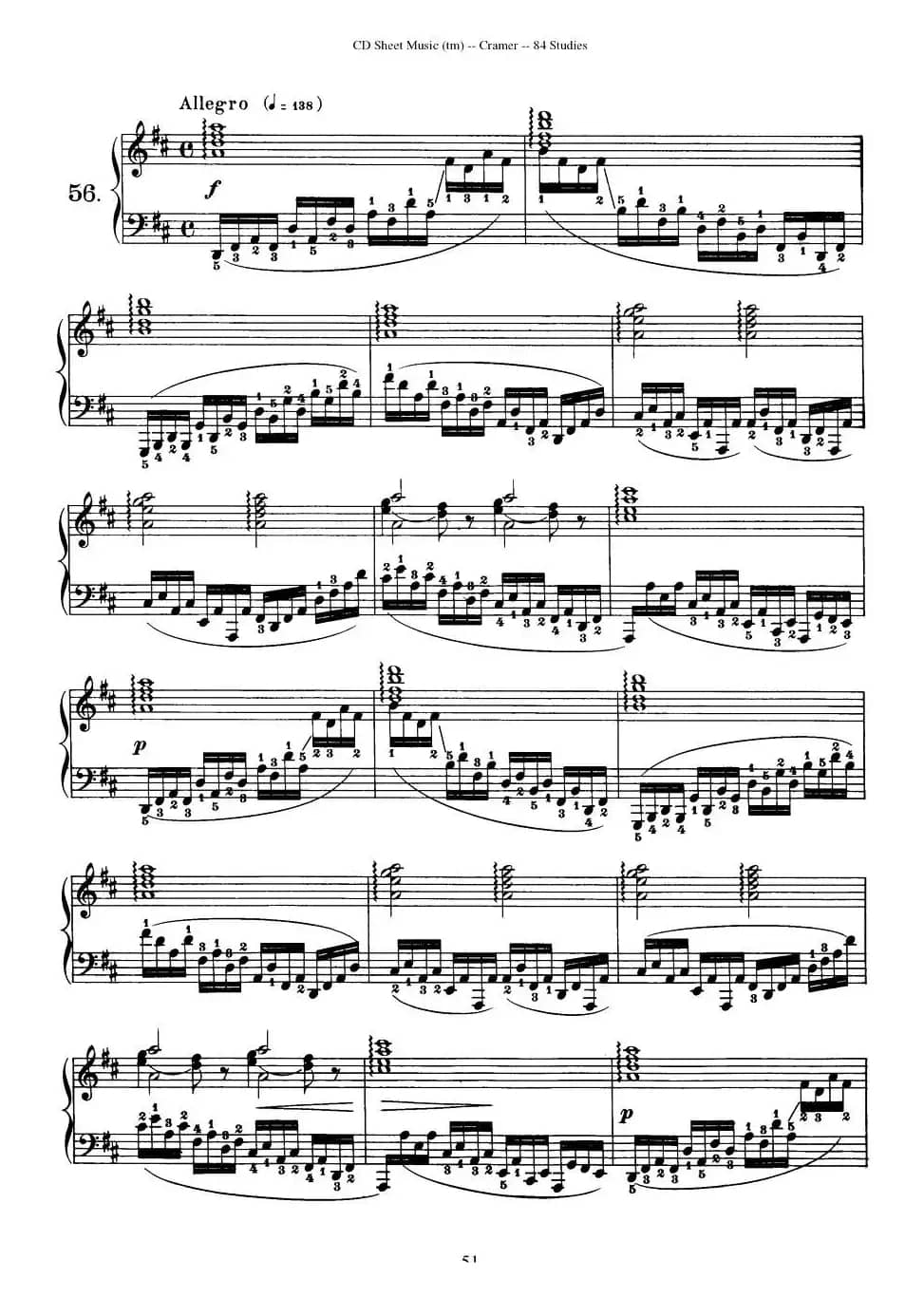 Cramer - 84 exercices（56—60）（克拉莫84首钢琴练习曲）