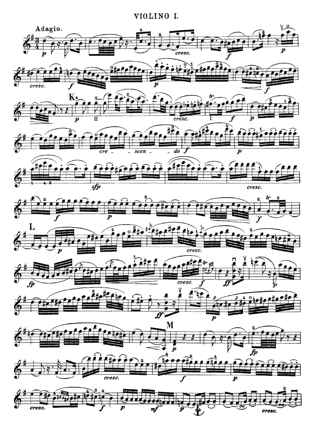 Mozart《Quartet No.20 in D Major,K.499》（Violin 1分谱）