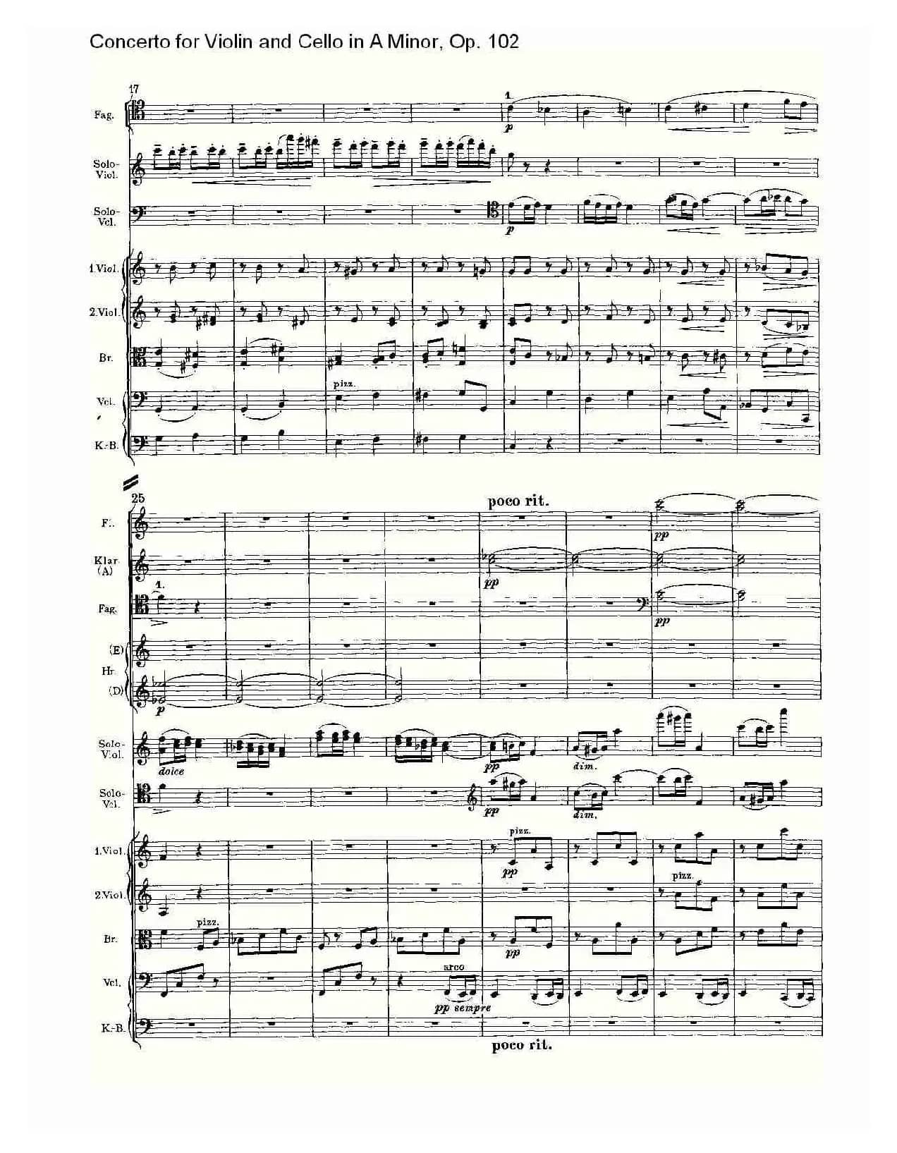 A小调小提琴与大提琴协奏曲, Op.102第三乐章