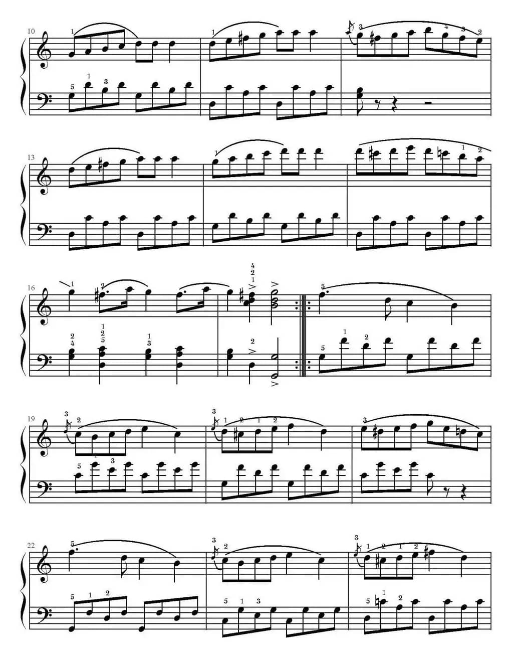 法国民间曲调小奏鸣曲 第一乐章（云雀）