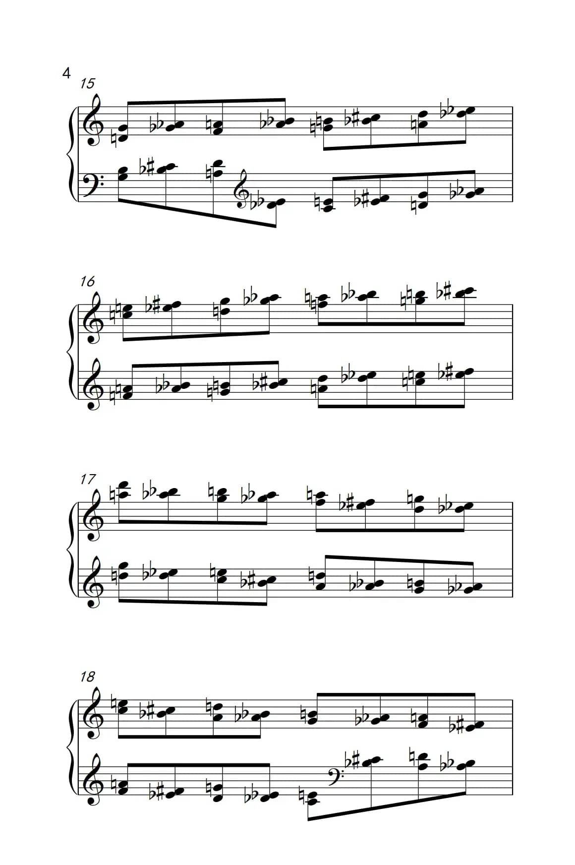 双音练习（巴托克 小宇宙 钢琴教程 5）