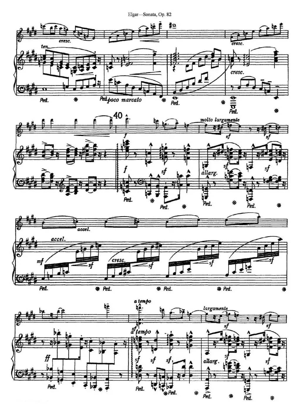 Violin Sonata Op.82（小提琴+钢琴伴奏）