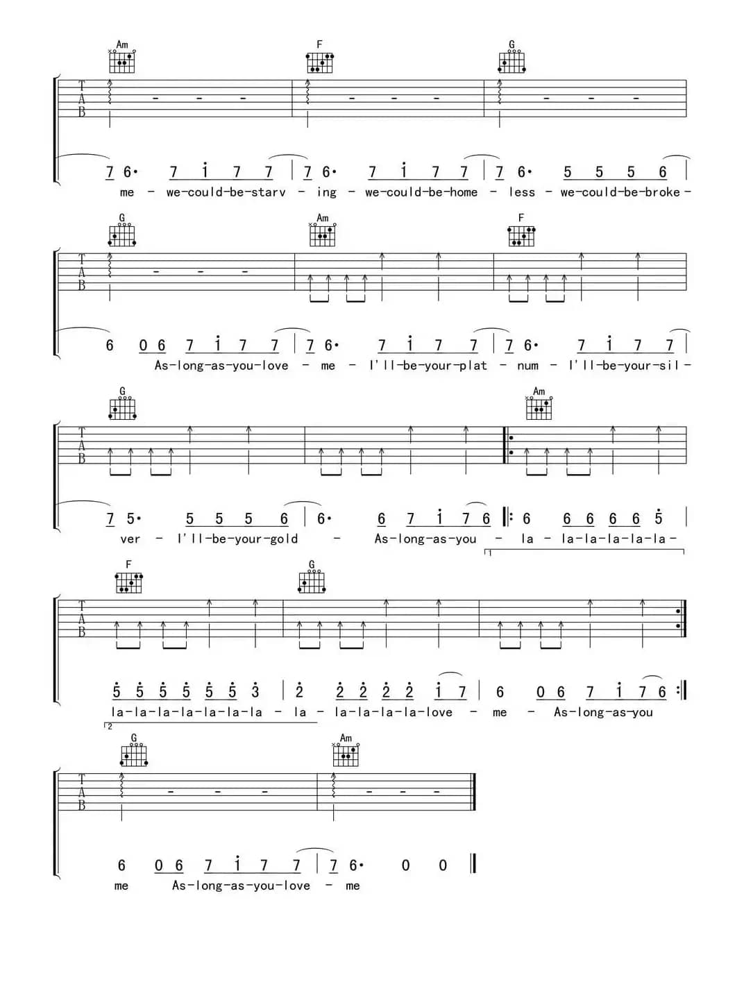 As long as you love me