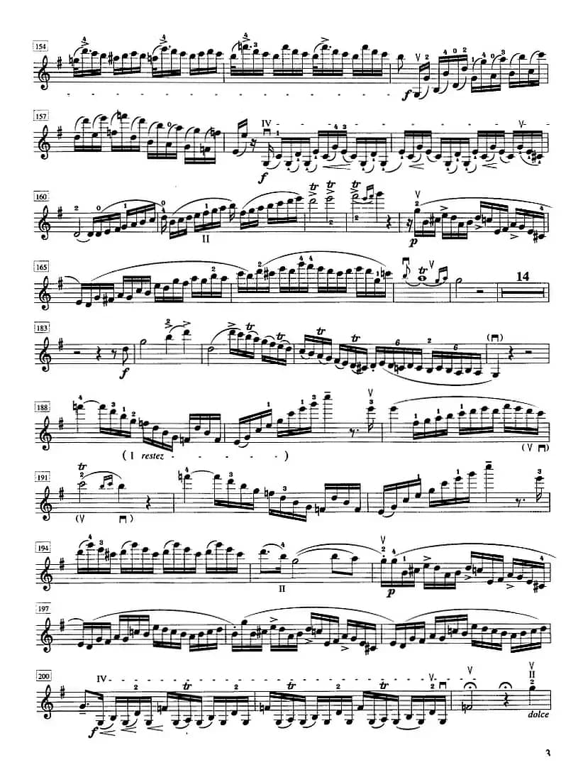 罗德第八协奏曲 E小调（Op.13，No.8） （小提琴分谱）