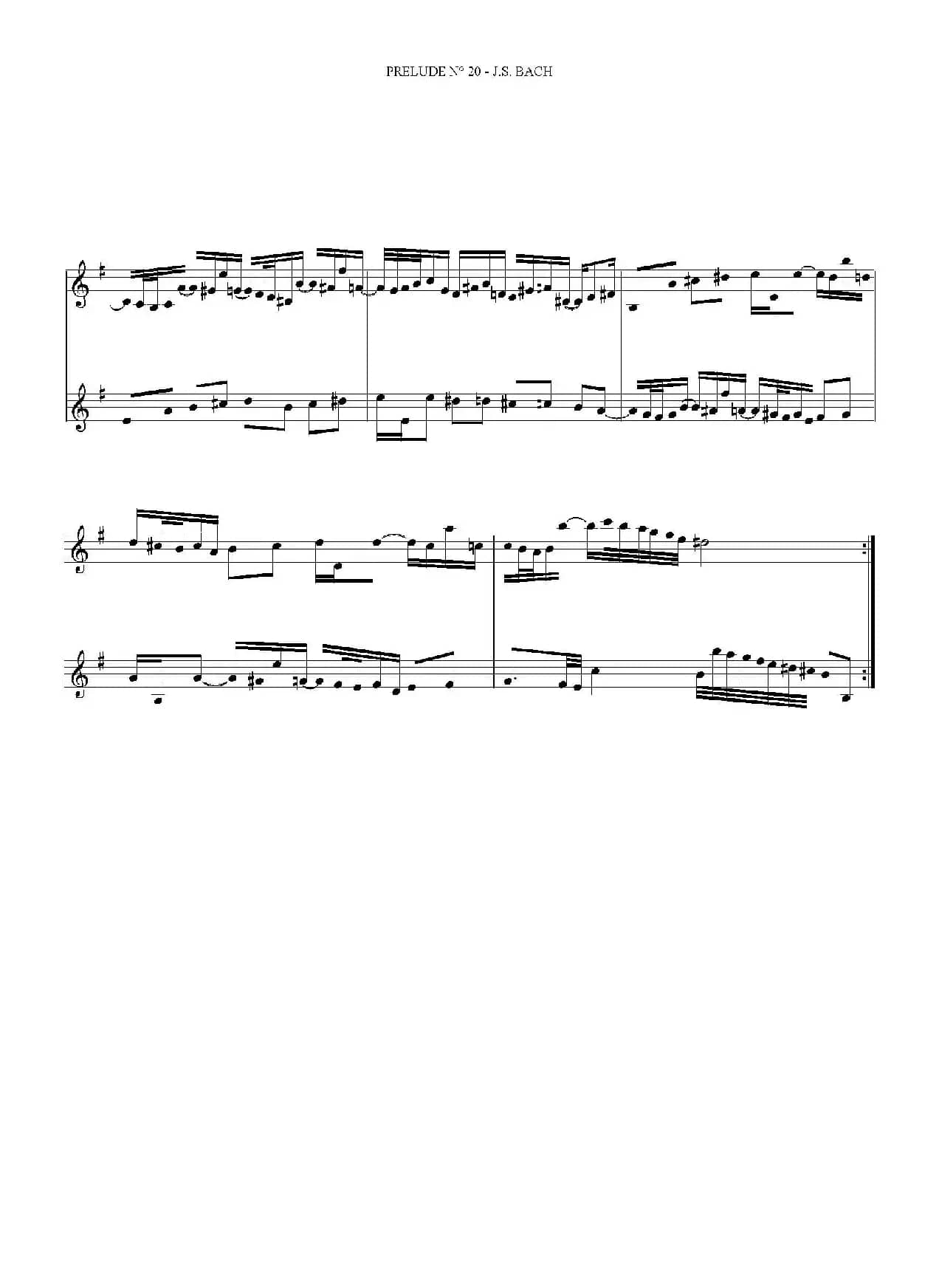 PRELUDE  en La mineur Bwv 889（二重奏）