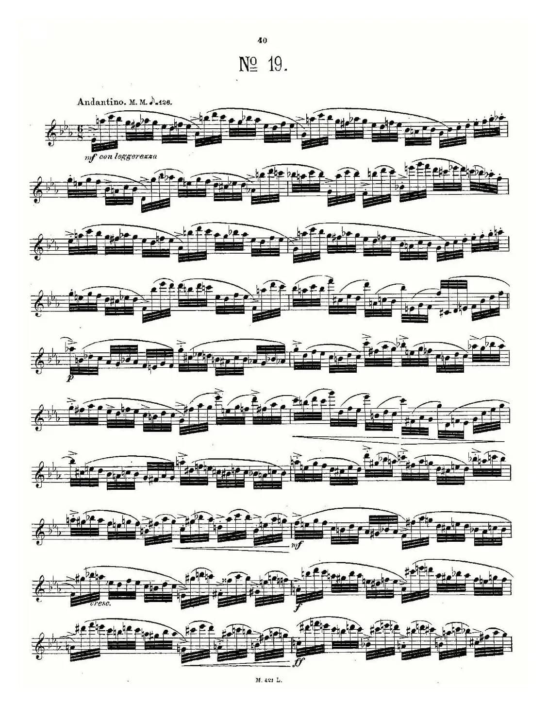 24首长笛练习曲 Op.15 之16—20