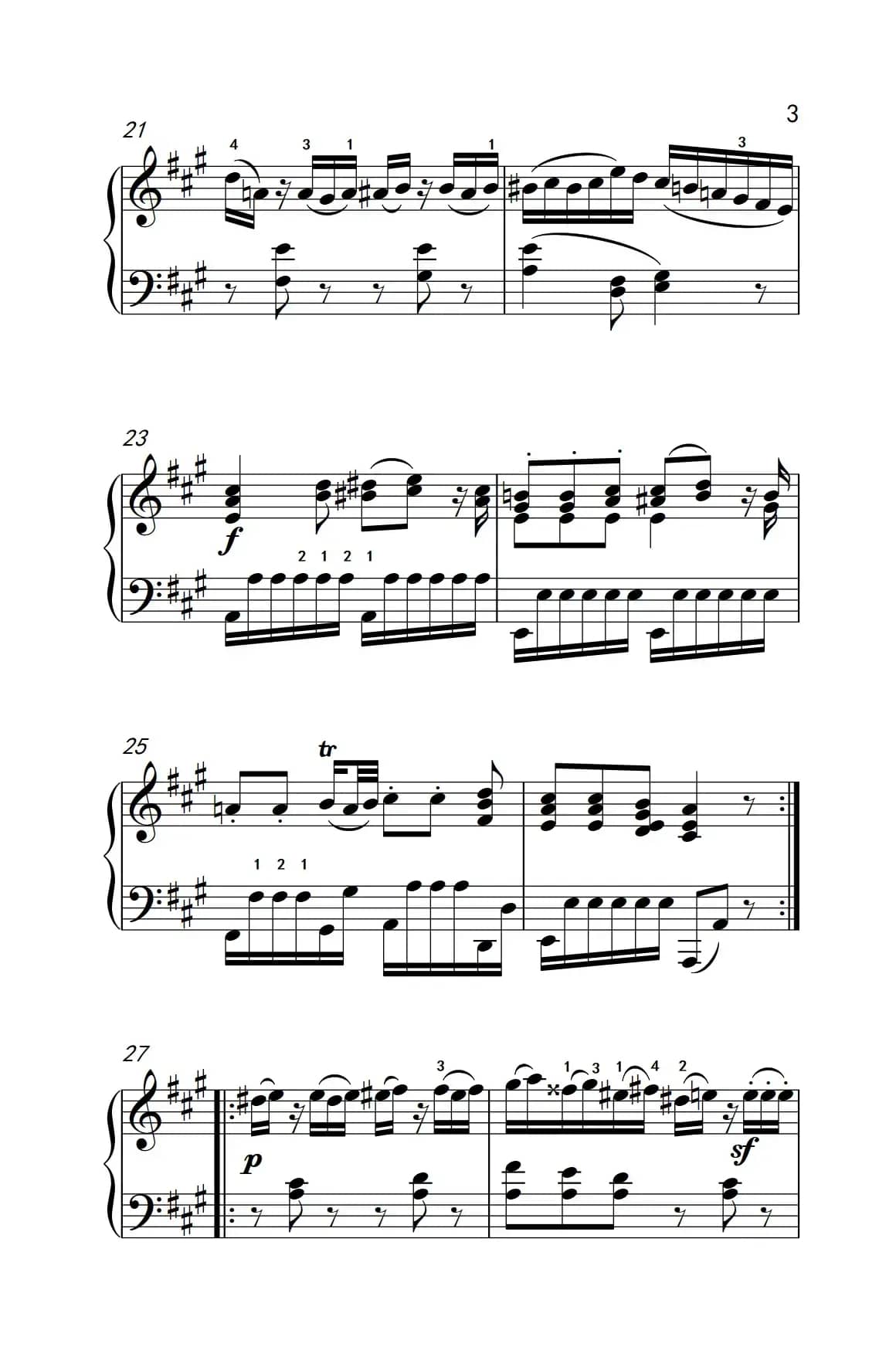 A大调钢琴奏鸣曲 优雅的行板