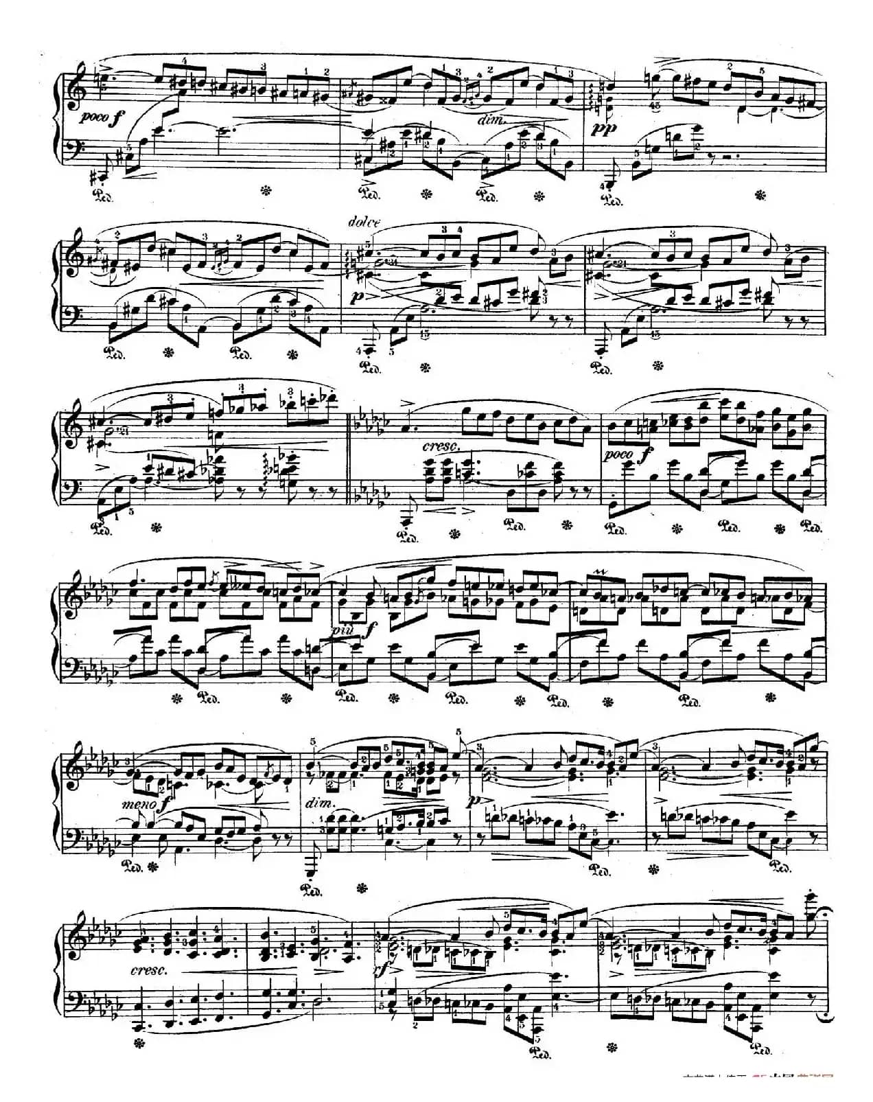 Impromptu No.3 in G-flat Major Op.51（降G大调第三即兴曲）