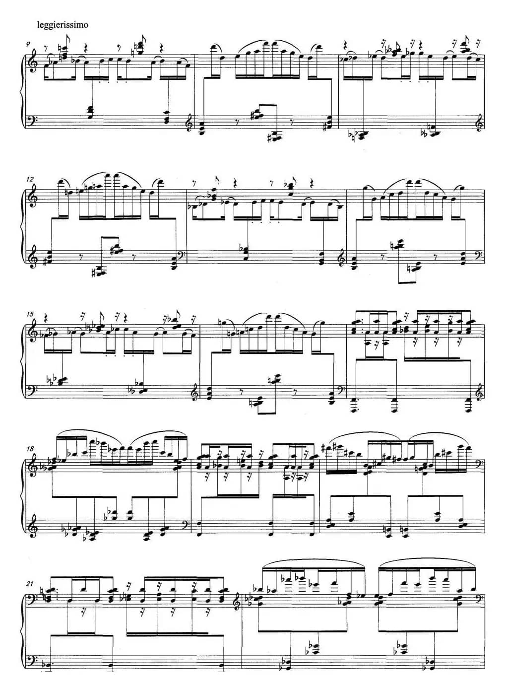 音画奏鸣曲——绿页（钢琴独奏）