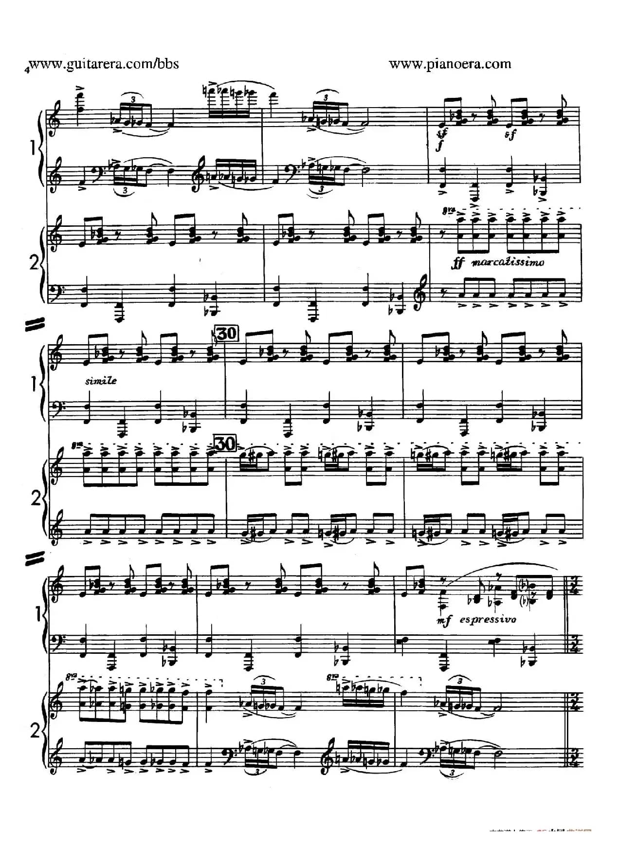 Sabre Dance（马刀舞曲）（双钢琴版）